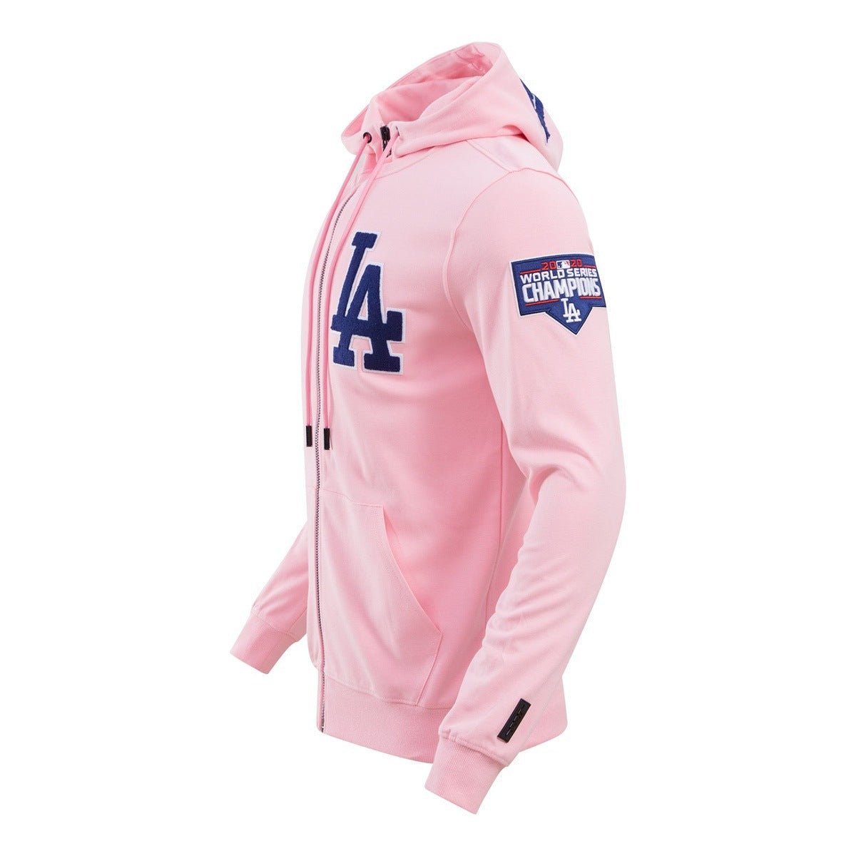 MLB LOS ANGELES DODGERS CLASSIC CHENILLE MEN S FZ PO HOODIE PINK