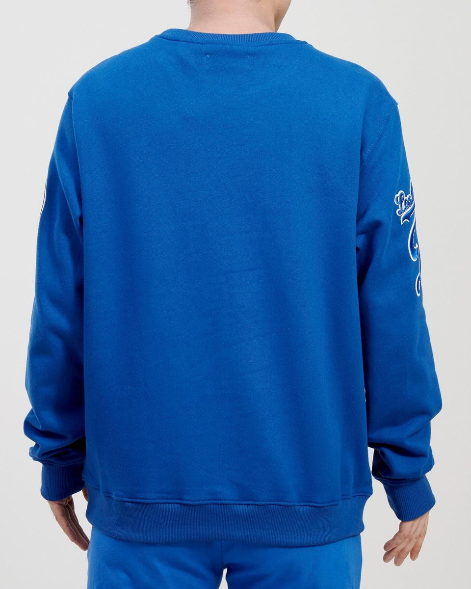 MLB LOS ANGELES DODGERS OLD ENGLISH MEN'S CREWNECK (DODGER BLUE)