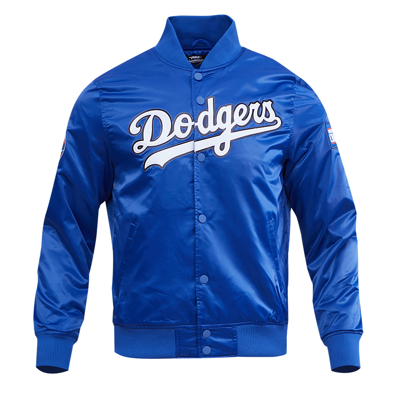 Brooklyn Dodgers Bomber Blue Satin Jacket