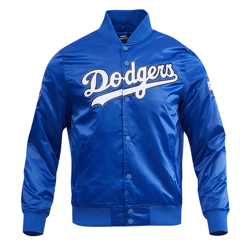 MLB LOS ANGELES DODGERS BIG LOGO MEN'S SATIN JACKET (DOGERS BLUE)