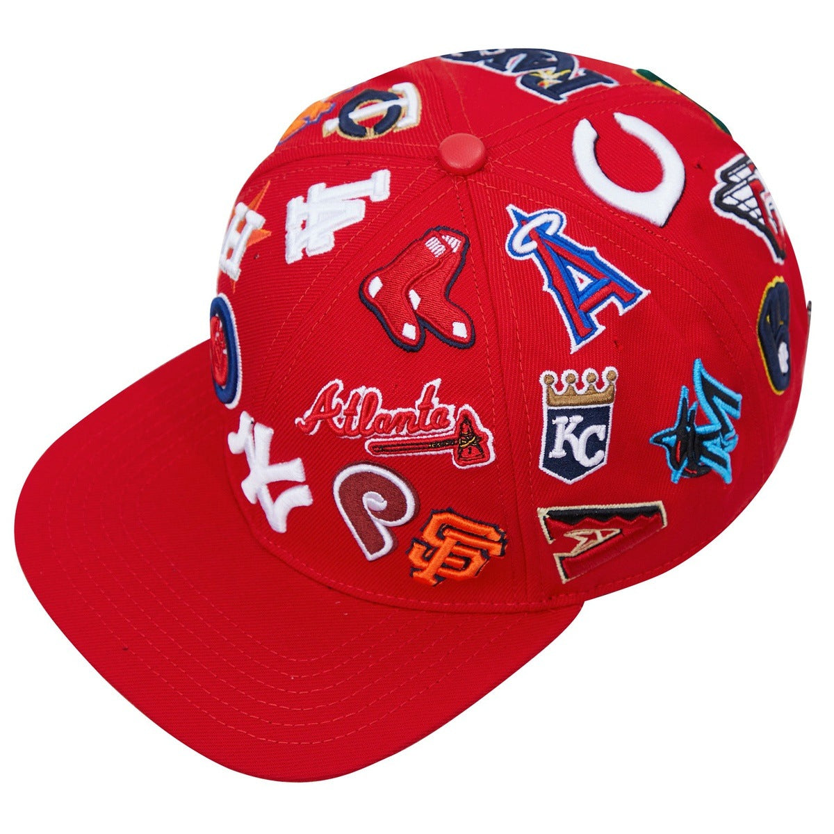 MLB PRO LEAGUE WOOL UNISEX SNAPBACK HAT (RED)