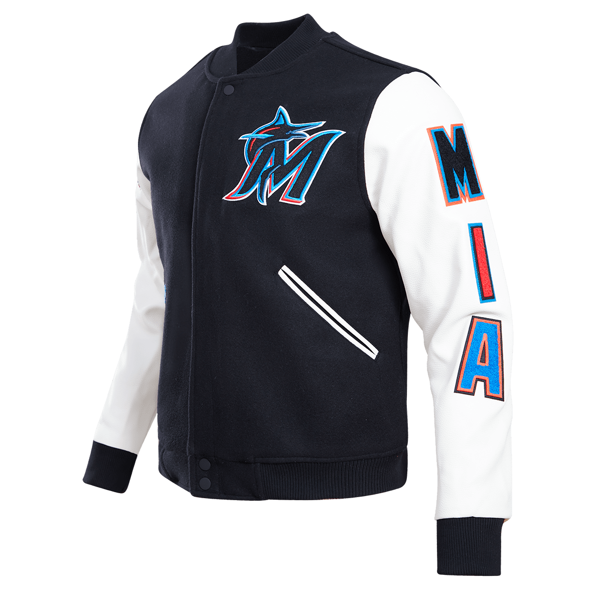 Brooklyn Nets Pro Standard 10 Years in Brooklyn Mash Up Capsule Varsity  Full-Zip Jacket - Black