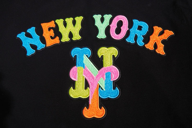 MLB NEW YORK METS WASHED NEON MEN´S TEE (BLACK)