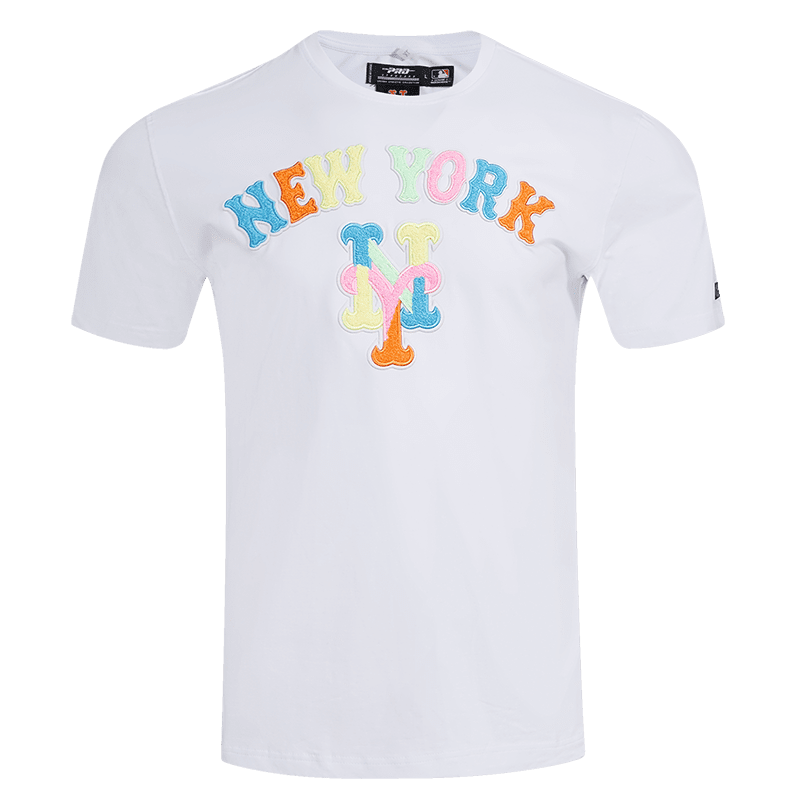 MLB NEW YORK METS WASHED NEON MEN'S TEE (WHITE)