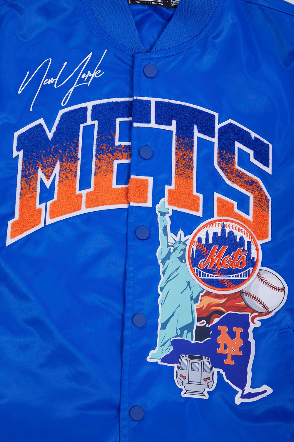 New York Mets Pro Standard Home Town Satin Track Jacket