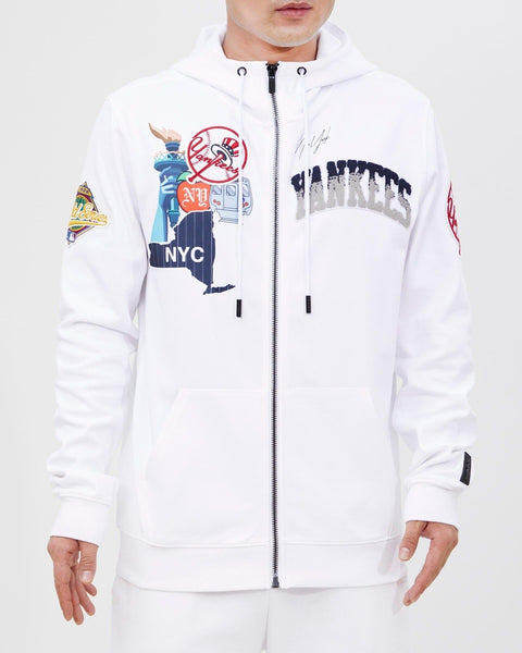 Champion X New York Yankees™ Cotton Hoodie In Blau