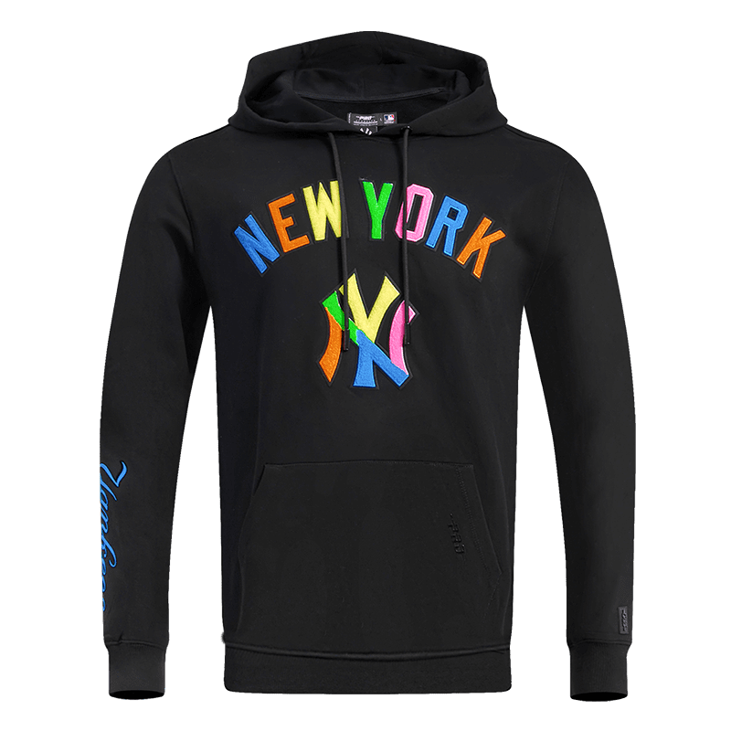 NEW YORK YANKEES WASHED NEON FLC PO HOODIE (BLACK)
