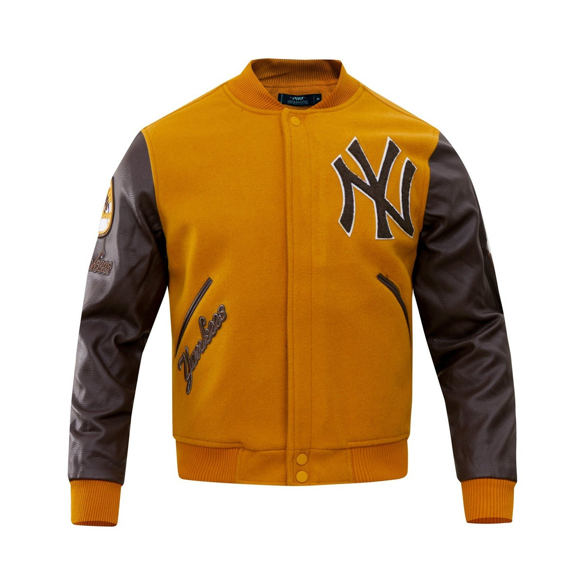 Wool/Leather Black New York Yankees World Series Varsity Jacket