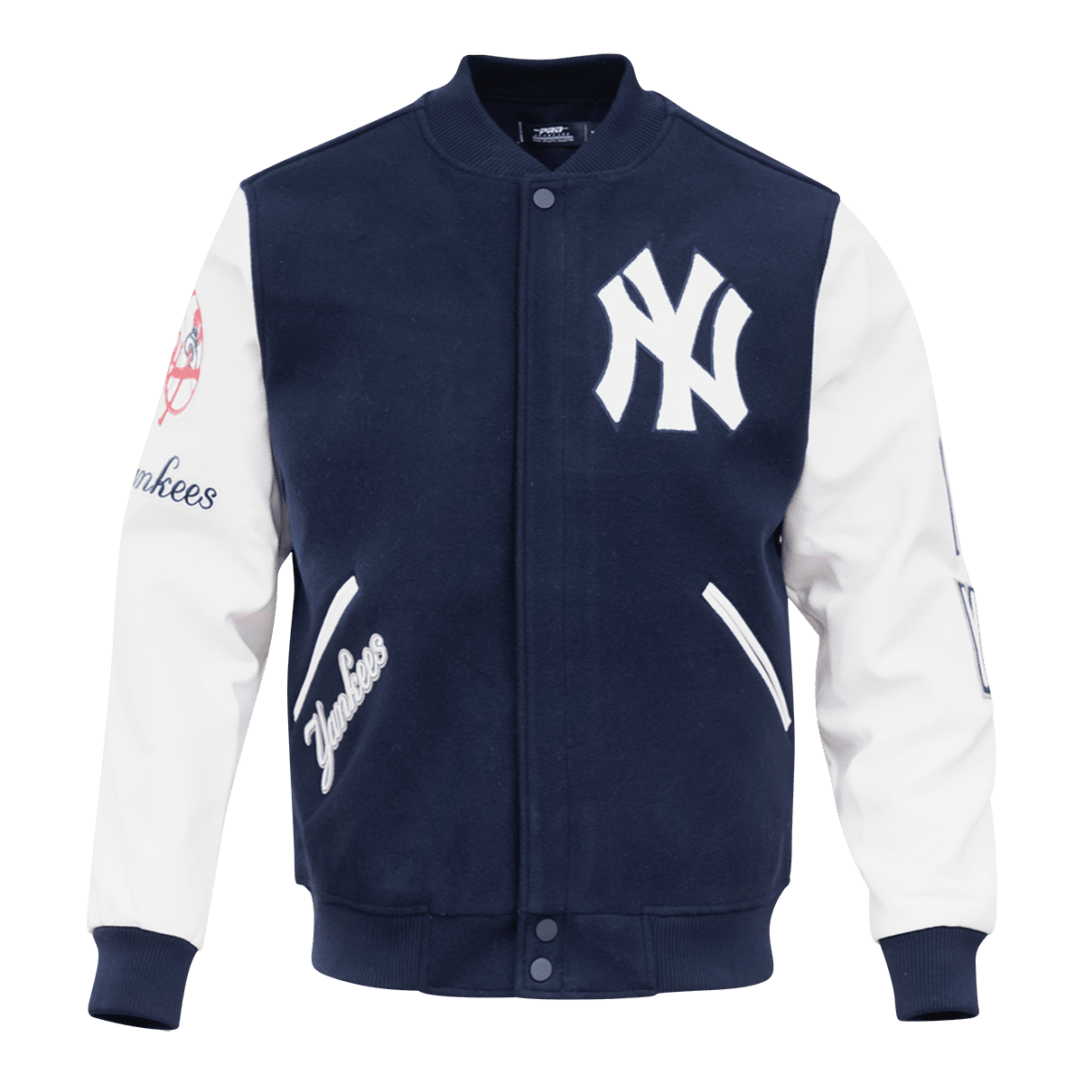 Pro Standard Luxury Athletic Collection Mash Up Jacket New York Yankees Men’s-NAVY White M