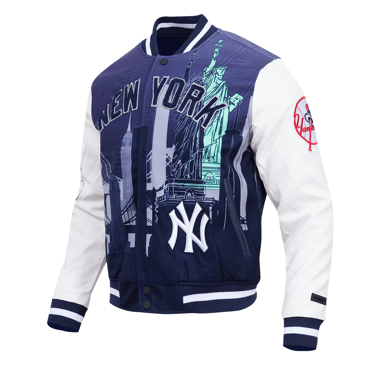 Men's New York Yankees Pro Standard Navy/White Varsity Logo Full-Zip Jacket