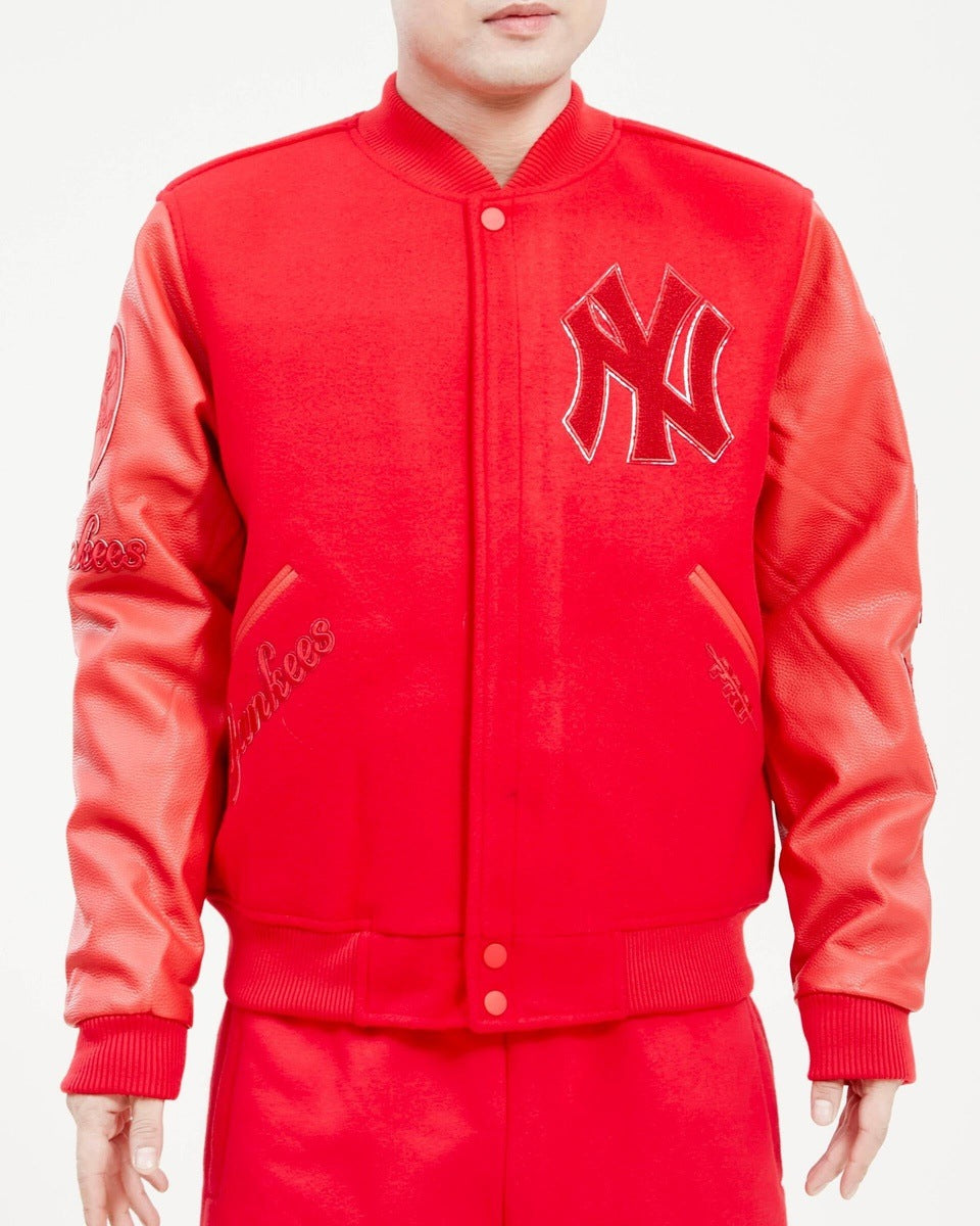 Supreme NY Yankees Varsity Leather Jacket