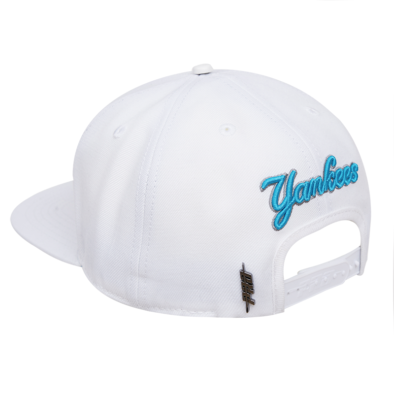 MLB NEW YORK YANKEES WASHED NEON WOOL UNISEX SNAPBACK HAT (WHITE)