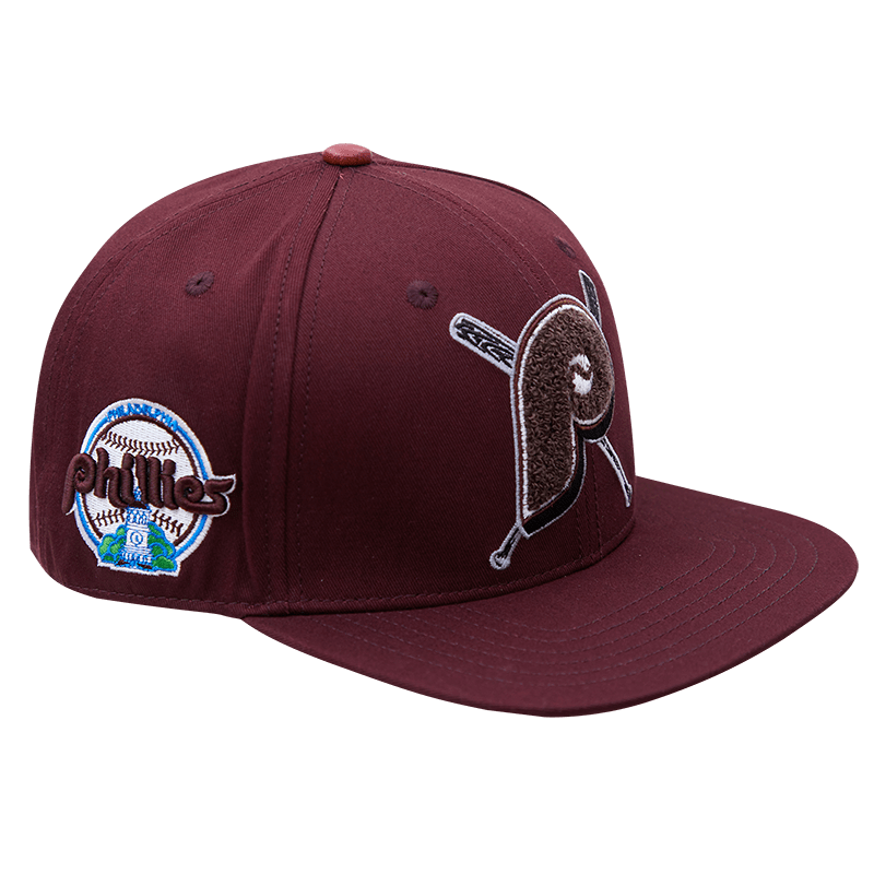 MLB PHILADELPHIA PHILLIES MASHUP UNISEX SNAPBACK HAT (WINE)