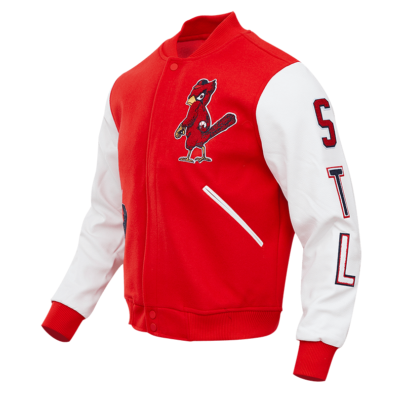 ST. LOUIS CARDINALS HOME TOWN WOOL VARSITY JACKET (RED / WHITE) – Pro  Standard