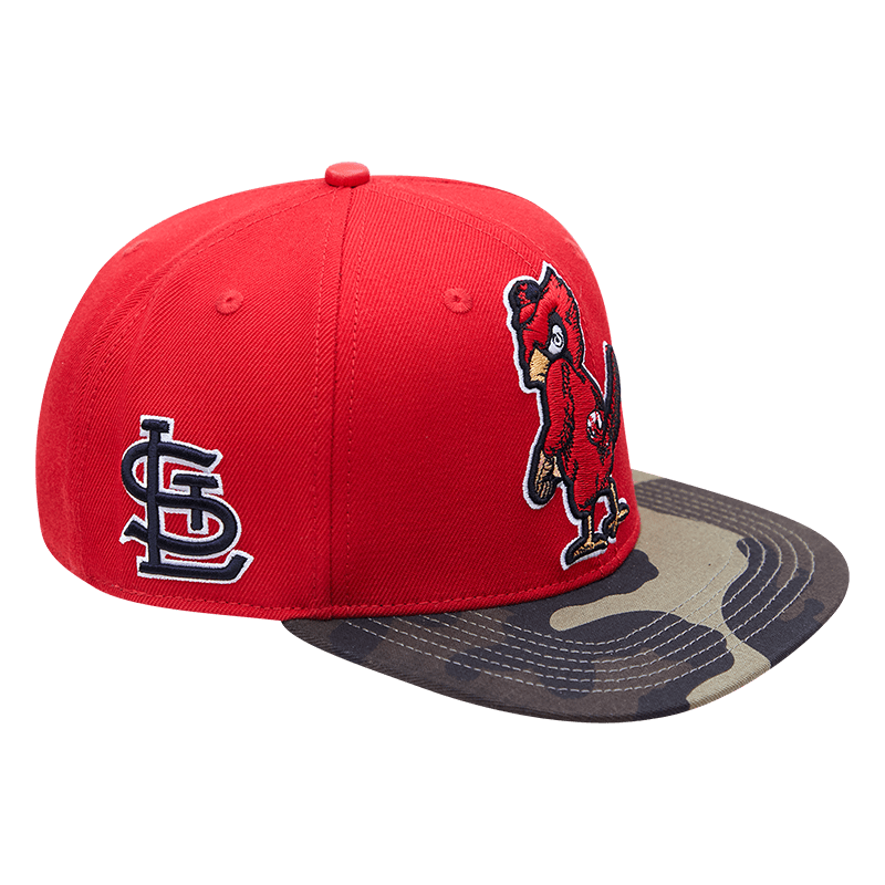 MLB ST. LOUIS CARDINALS RETRO LOGO UNISEX SNAPBACK HAT CAMO (RED/CAMO)